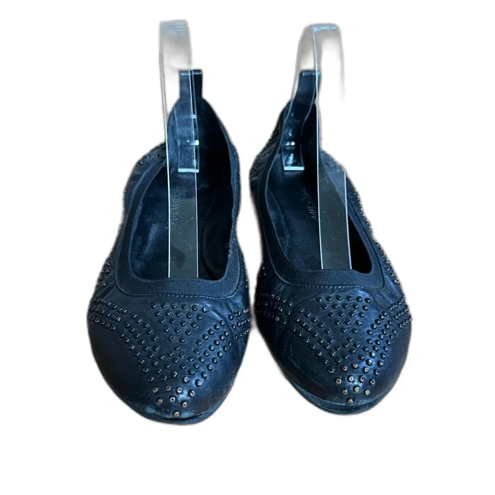 See By Chloe Black Studded Ballet Flat Slip On Shoes   Women's Size EU 39 US 8.5